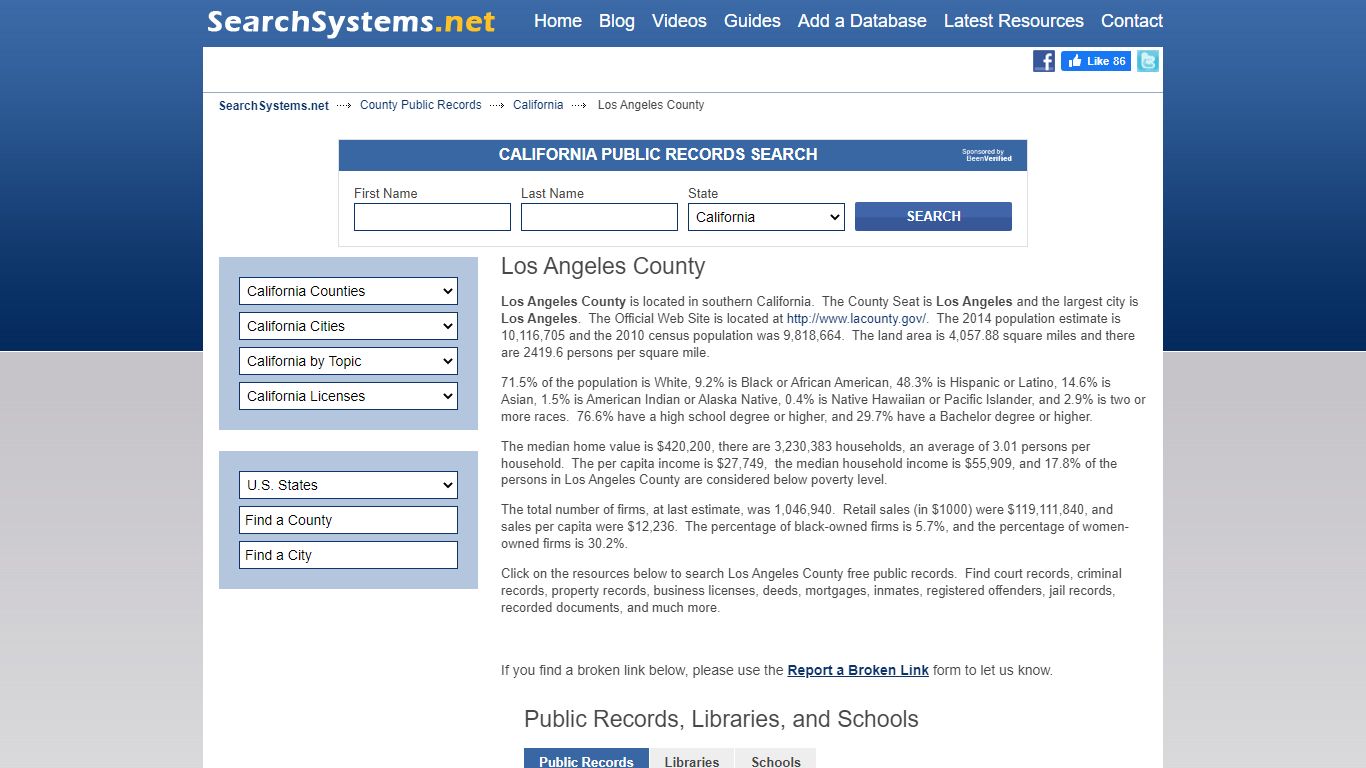Los Angeles County Criminal and Public Records